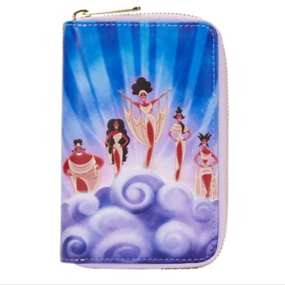 NWT Loungefly Disney Hercules Muses Clouds Zip Around Wallet - Picture 2 of 9
